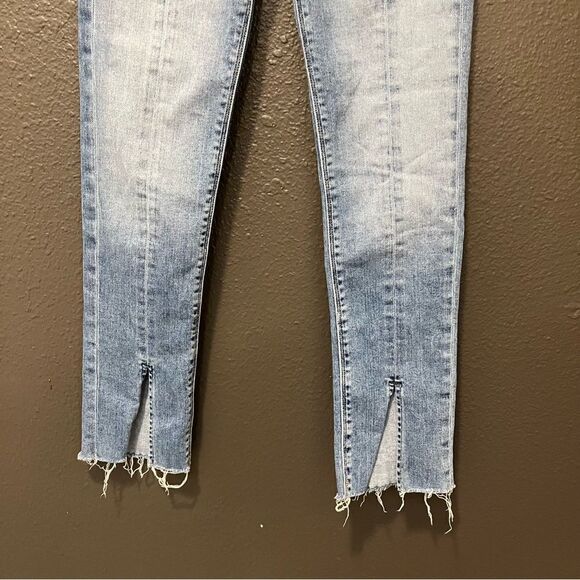 HUDSON // nico midrise ankle straight reverie vtg moxie denim slit raw hem jeans - Picture 7 of 13